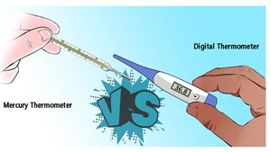 دماسنج دیجیتال در مقابل دماسنج جیوه ای