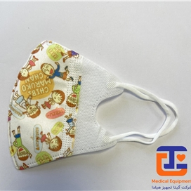 ماسک تنفسی با طرح کودکانه 2 لایه اسپان و 1 لایه ملت بلون ضد حساسیت