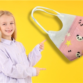 ماسک تنفسی با طرح کودکانه 2 لایه اسپان و 1 لایه ملت بلون ضد حساسیت