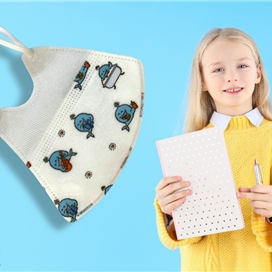 ماسک تنفسی با طرح کودکانه 2 لایه اسپان و 1 لایه ملت بلون ضد حساسیت